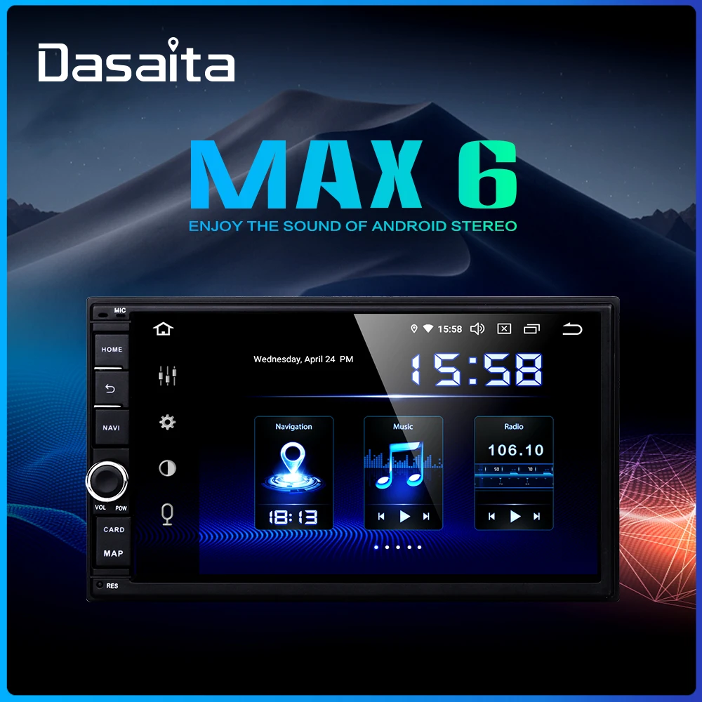 Цена Dasaita Android универсальный автомобильный 2 Din Радио 7