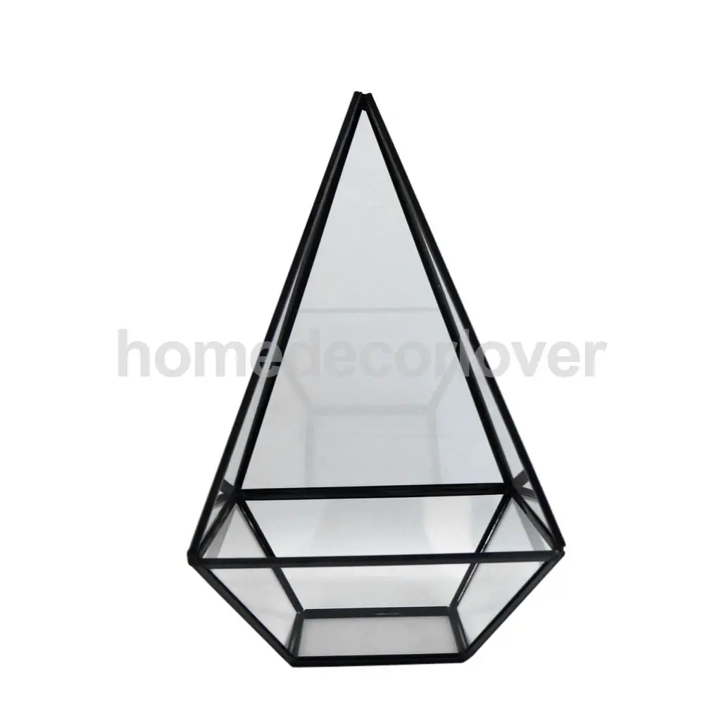 Геометрический стеклянный цветочный горшок Террариум контейнер Подсвечник для украшения сада аксессуары - Цвет: 1