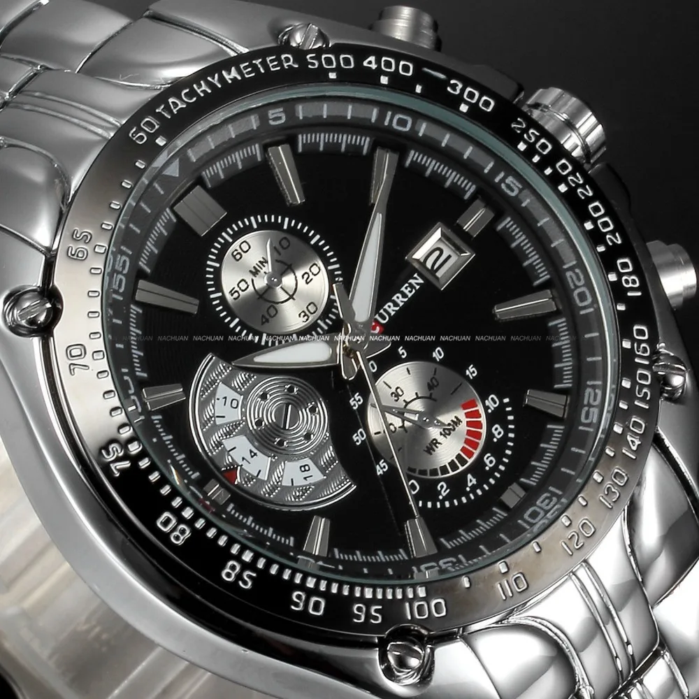 En Ligne 2016 Nouveau CURREN Marque De Luxe Montres Hommes Quartz Mode Casual Mâle Montre de Sport Date Horloge En Acier Plein Montres Militaires