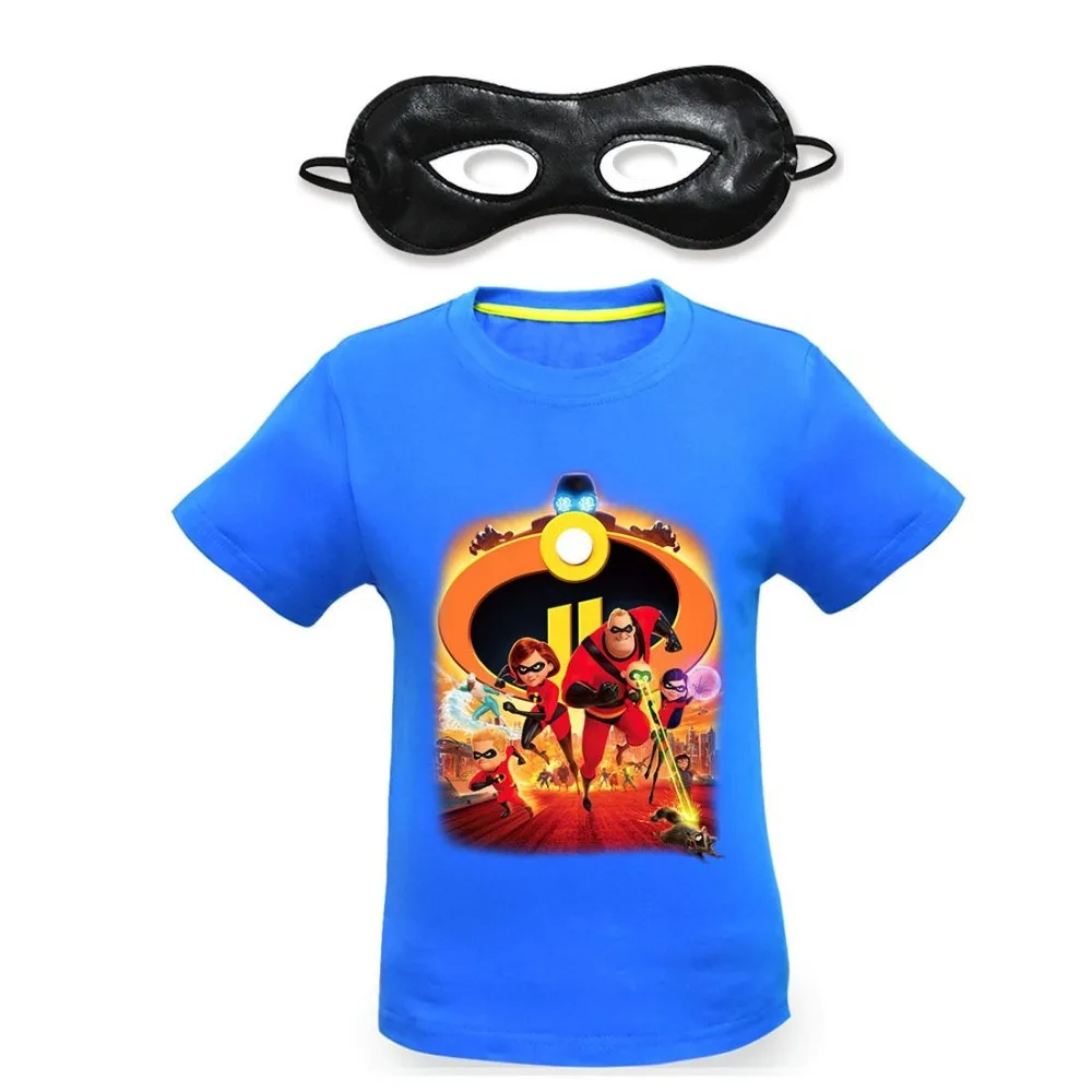 Летняя детская футболка Суперсемейка, 2 года футболка для маленьких мальчиков с героями мультфильмов детская одежда с 3D-принтом Карнавальный костюм для девочек