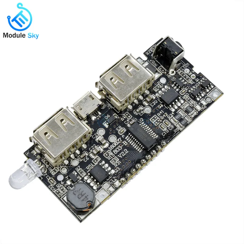 

Dual USB 5V 1A 2.1A Mobile Power Bank 18650 Battery Charger PCB Power Module Accessories For Phone DIY New LED LCD Module Board