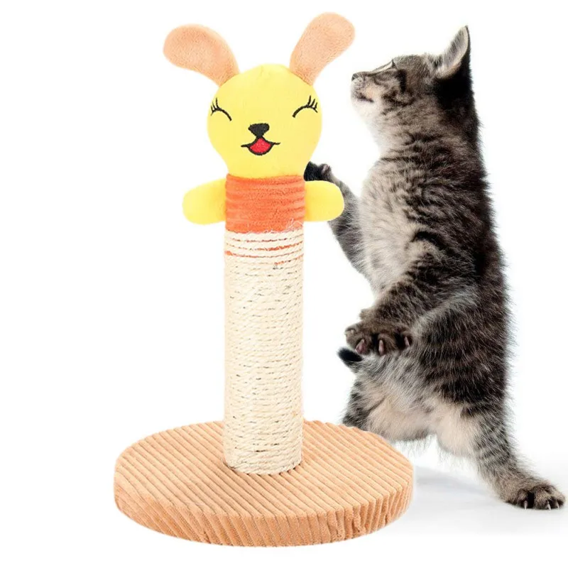 

New Squeaky Cat Scratching Board Sisal Tree Towers Grinding Claw Grasping Toy For The Cats To Grind Their Claws