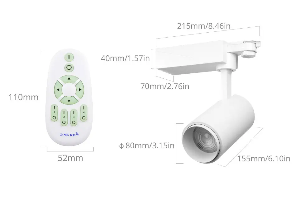 20W Zoomable Track Light 2.4G RF Wireless Control Track Rail Spotlight Lighting System Brightness CCT Dimmable Color Changeable (14)