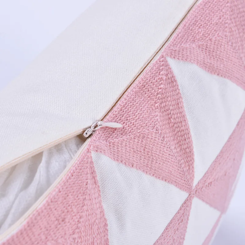 قطني وسادة وسادة حالة غطاء وسادة رمية‏ مزخرفة الوردي نمط هندسي غطاء الوسادة كرسي مكتب أريكة نوم الفتاة