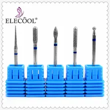 ELECOOL 5 шт. Профессиональный сверло-резак для ногтей шлифовка Вольфрамовая сталь Полировка фрезеровка педикюр Лайм A Ongle пилы 5 стилей