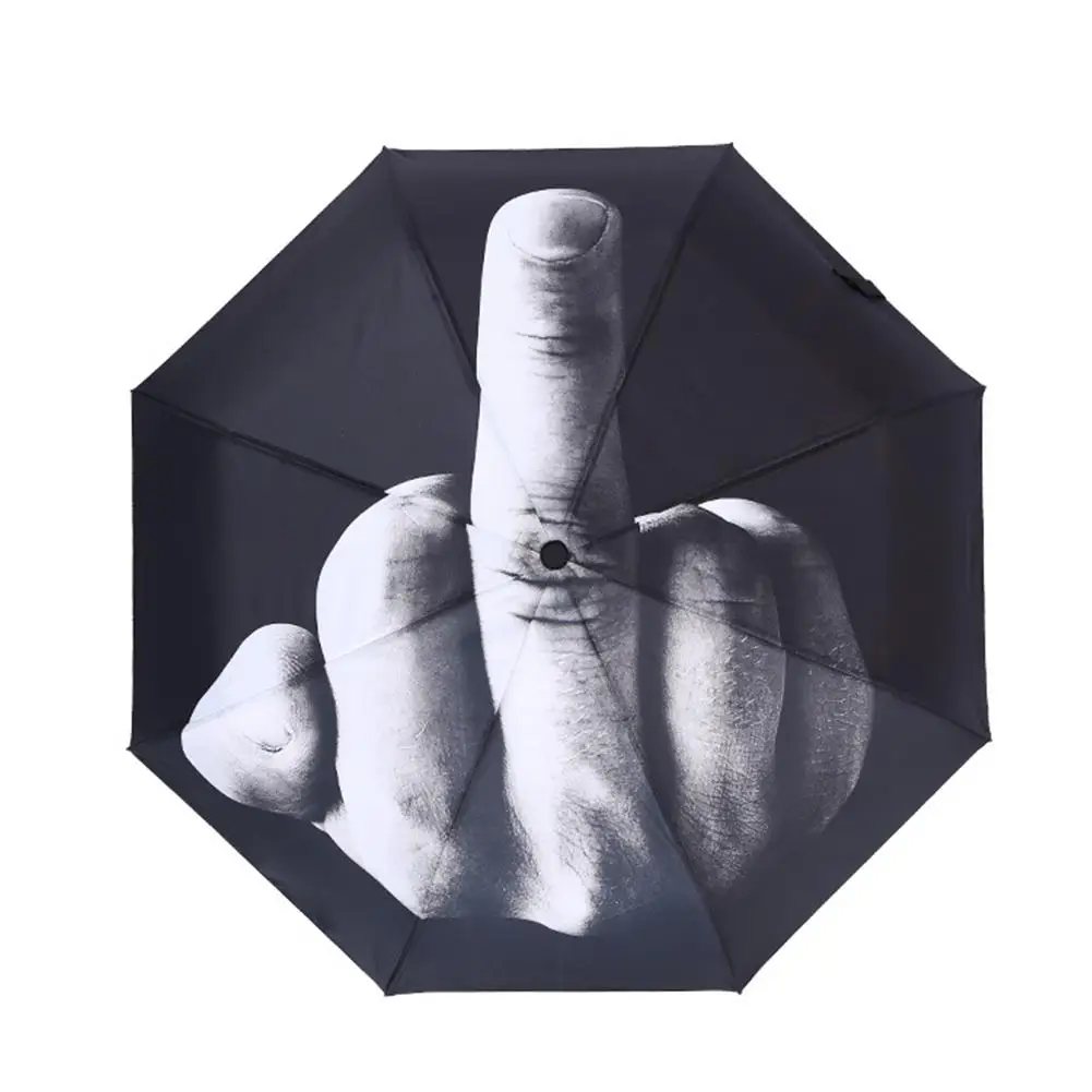 Средний палец анти-УФ карманный мини зонтик дождь Ветрозащитный прочный 5 складной Зонты от солнца портативный солнцезащитный крем