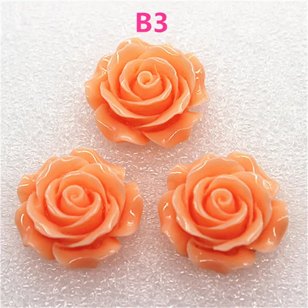 10pcs 28mm Resin Camellia Flower Flatback Cabochon DIY Scrapbooking Decorative Craft Making,15 Colors to Choose