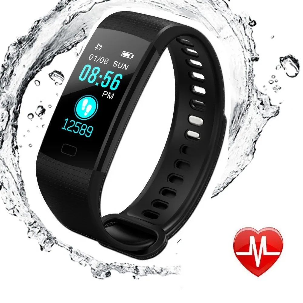 Billige Hiwego Y5 Smart Band Männer Uhr Farbe Bildschirm Armband Herz Rate Aktivität Fitness tracker Elektronik Armband für Xiaomi 2018