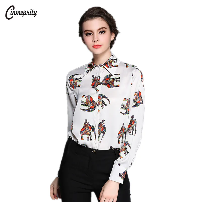 2017 European and American Autumn Printed Fashion Floral