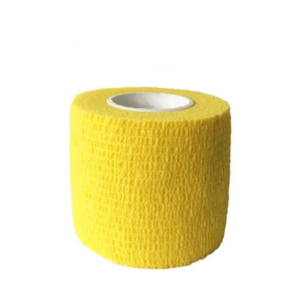 5 см* 4,5 м защита безопасности водонепроницаемый самоклеющийся эластичный бинт аптечка бандаж - Цвет: Цвет: желтый