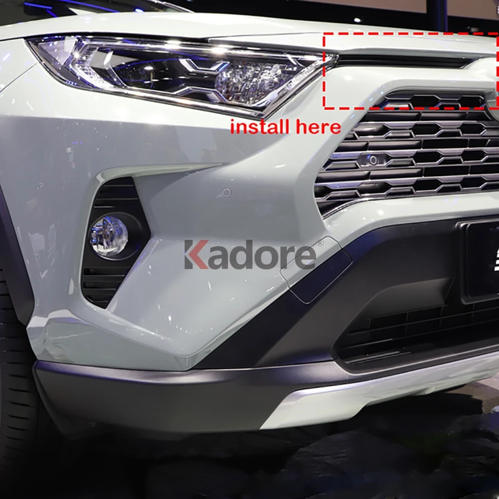 Для Toyota RAV4 RAV 4 Hybrid Limited LE XLE ABS Хром Передняя решетка крышка планки полосы автомобиля стикер внешние аксессуары