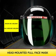 Сварочный шлем Сварочная маска большое поле высокой температуры линзы анти-УФ аргоновая дуга газ экранированный затенение защитная маска для лица