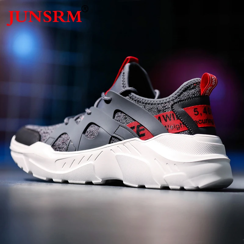 

New Comfortable Running Shoes for Man Outdoor Sports Shoes Breathable Footwear for Lace-Up Walking Jogging Men Training Sneakers