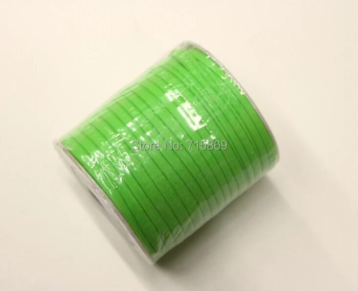 

Free Ship 5mm 20metersLight Green Elastic lycra cord Stitched round lycra cord Lycra strip For Neckalace and Bracelet