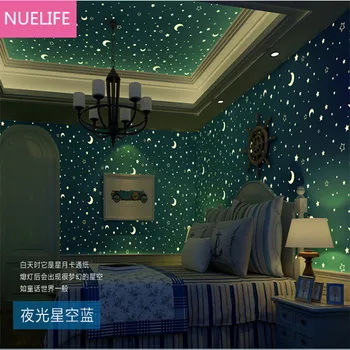 

0.53x10m Non - woven luminous wallpaper children 's roof bedroom living room children' s room baby room fluorescent wallpaper