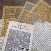 8 páginas de libros de gran tamaño, Material de papel, diario de basura, planificador, álbum de recortes, papel de fondo decorativo Vintage DIY