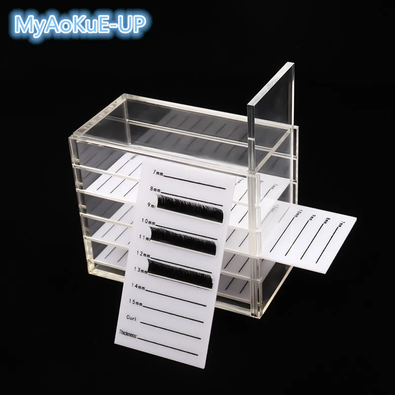 False Eyelash Storage Box 5 Layers Acrylic Pallet Lashes Volume Display Stand Container Individual lash Holder Case Makeup Tools False Eyelash Storage Box 5 Layers Acrylic Pallet Lashes Volume Display Stand Container Individual lash Holder Case Makeup Tools