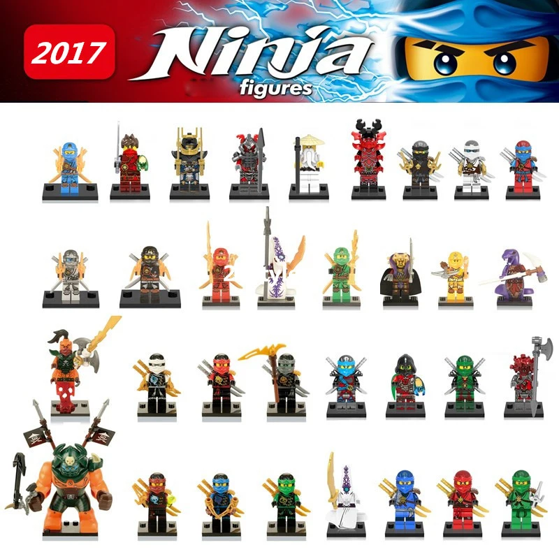 

2018 Compatible LegoINGlys NinjagoINGlys Sets NINJA Heroes Kai Jay Cole Zane Nya Lloyd With Weapons Action Toys for children