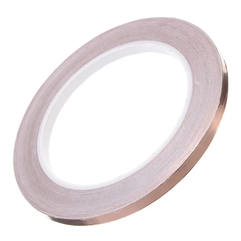 

1pc 20m X 6mm Adhesive Single Face Electric Conduction Copper Foil Tape EMI Shielding Guitar Slug and Snail Barrier Sealers