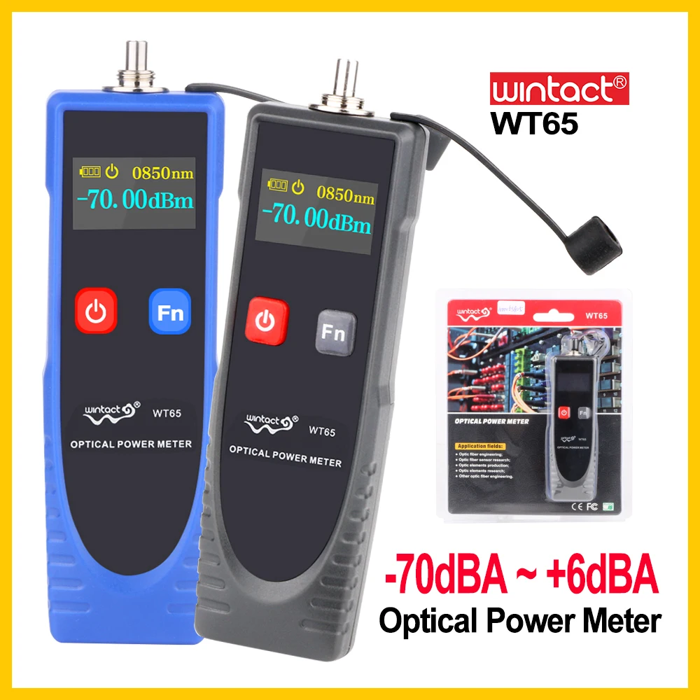 

RZ Digital Fiber Optic Power Meter Handheld Network Cable Tester Mini Fault Locator Factor Meter with 6 Optic Wave Length WT65