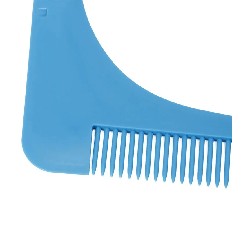 Инструмент для коррекции бороды мужской джентльмен Борода шаблон для стрижки волос синий с расческой