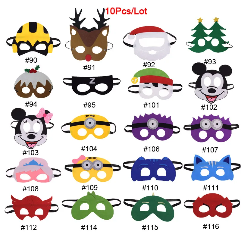 

10pc/lot Superhero Mask Cute Animal Star Wars Darth Vader Cosplay Mask Kids Birthday Party DIY Masquerade Costumes Masks Xmas