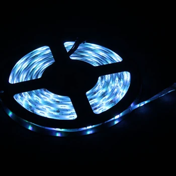 

MUQGEW 5M RGB 5050 SMD 2017 Newest LED Strip TV Background waterproof 300 LED Light Strip Flexible + IR Remote 12V power