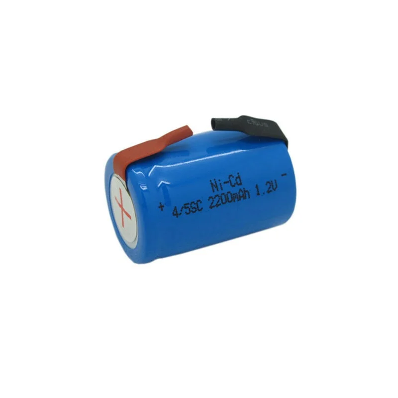 GTF 2 шт Ni-Cd 4/5 SubC Sub C 1,2 V 2200mAh аккумуляторная батарея с Tab