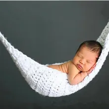 Новорожденный ребенок вязаный гамак кокон фотографии реквизит, ребенок висячая корзина ручной работы крючком конверт для сна для новорожденных кокон