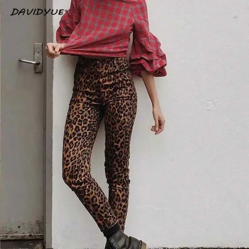 animal print skinny jeans