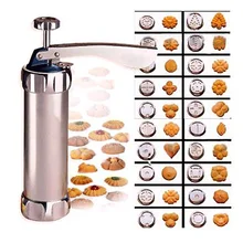 Mini Aluminium Keks Kekse Pressmaschine Küche Kuchen Dekorieren Tool Gebäckhersteller Set Baking Pastry Werkzeuge