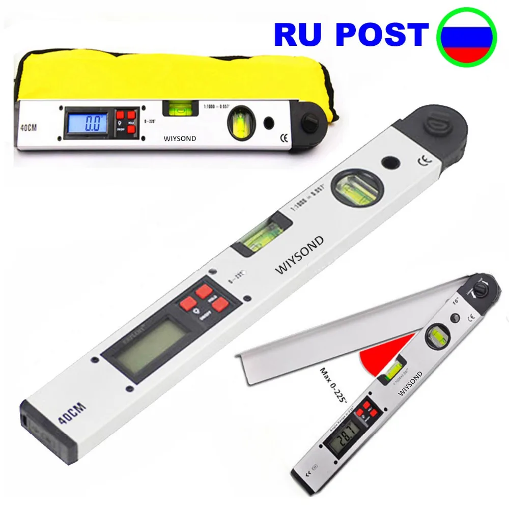 C011 400mm 16inch Aluminum Angle Slope Vertical Horizontal Dual Spirit