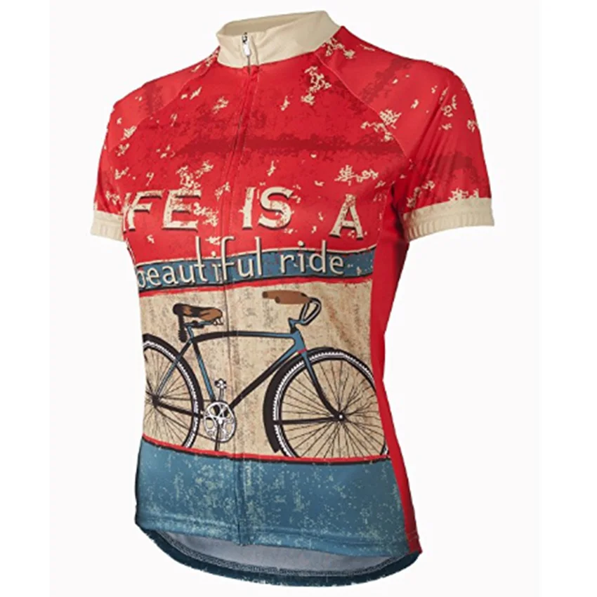 Retro LIFE IS A beautiful ride mujer Ciclismo Jersey manga corta verano transpirable Ciclismo ropa Ciclismo Maillot Ciclismo