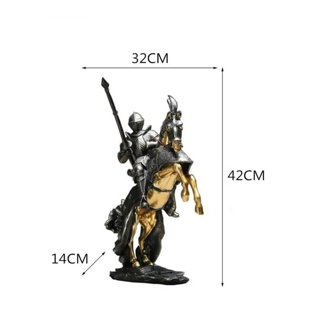 Ancient Roman Knights Statue Middle Ages European Retro Character Armor