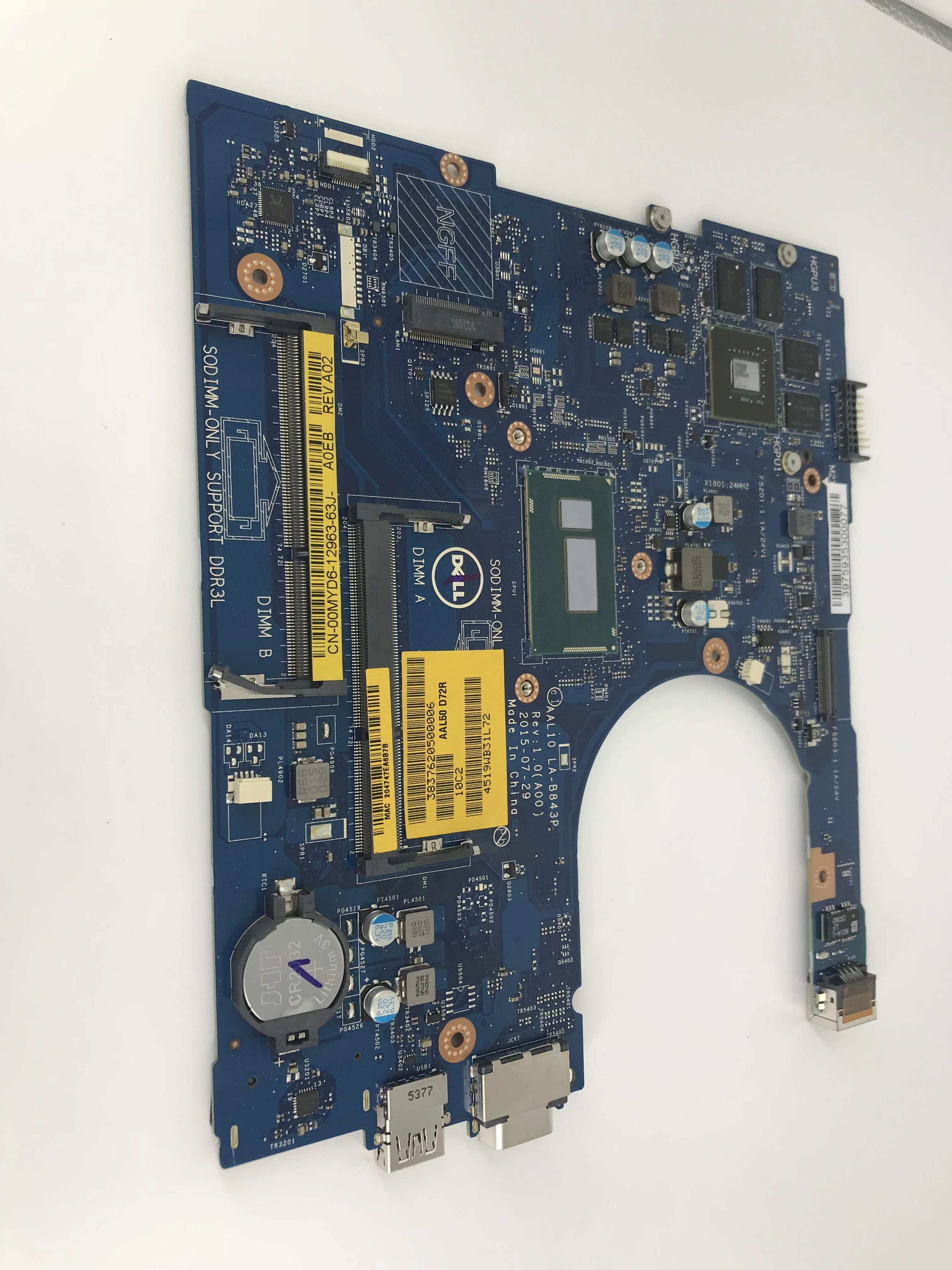 

AAL10 LA-B843P Laptop motherboard for Dell Inspiron 5458 5558 5758 Test original mainboard I5-5200U GT920M