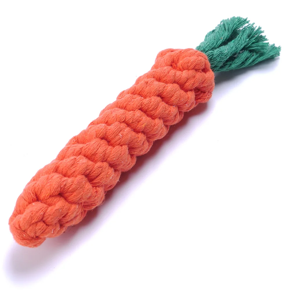 Buy 1 pcs Carrot Shaped Knot Ropes Pet Dog Toys Chew