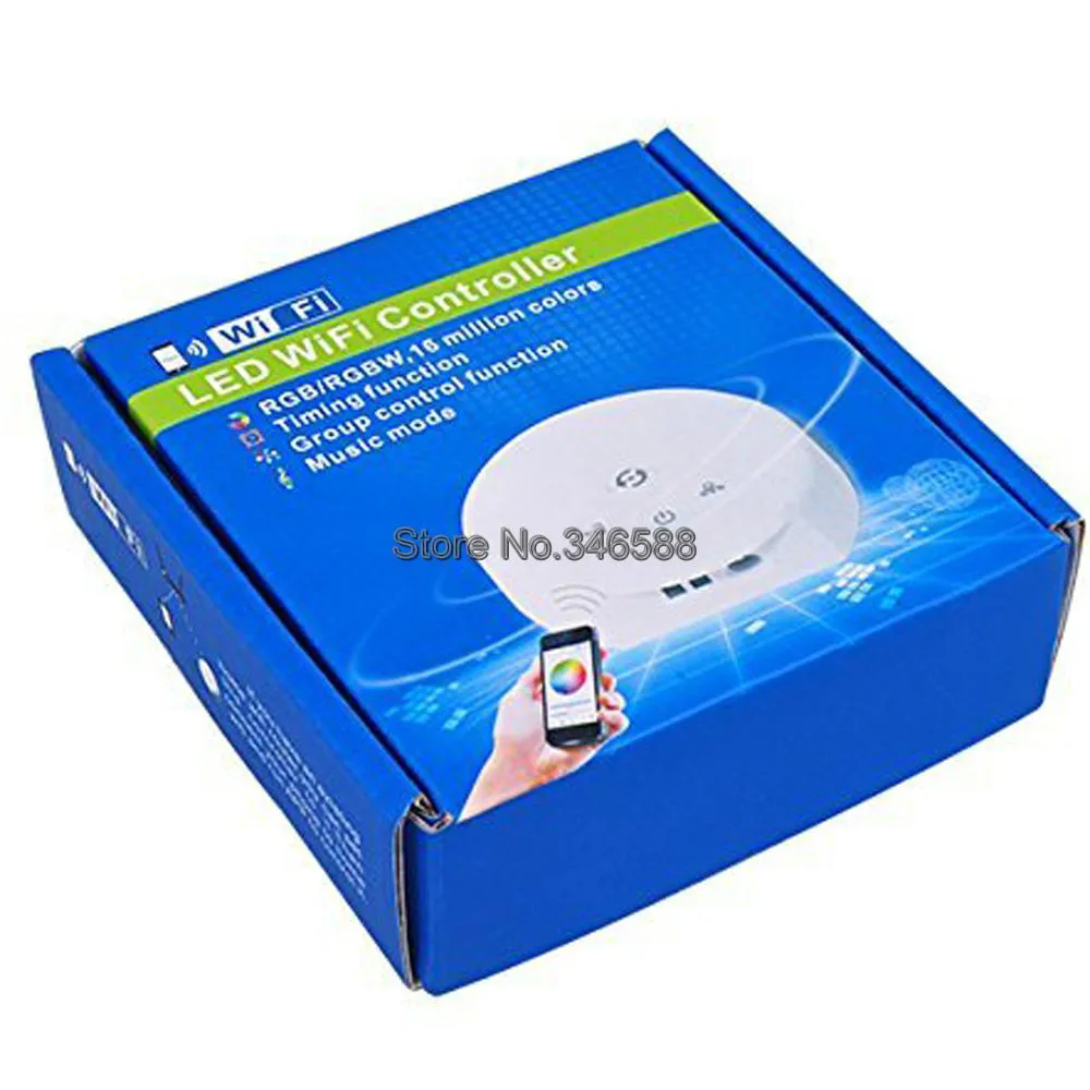 

DC12-24V MINI UFO WiFi LED Controller for RGB or RGBW Strips with timing function,group control,music mode,16million colors