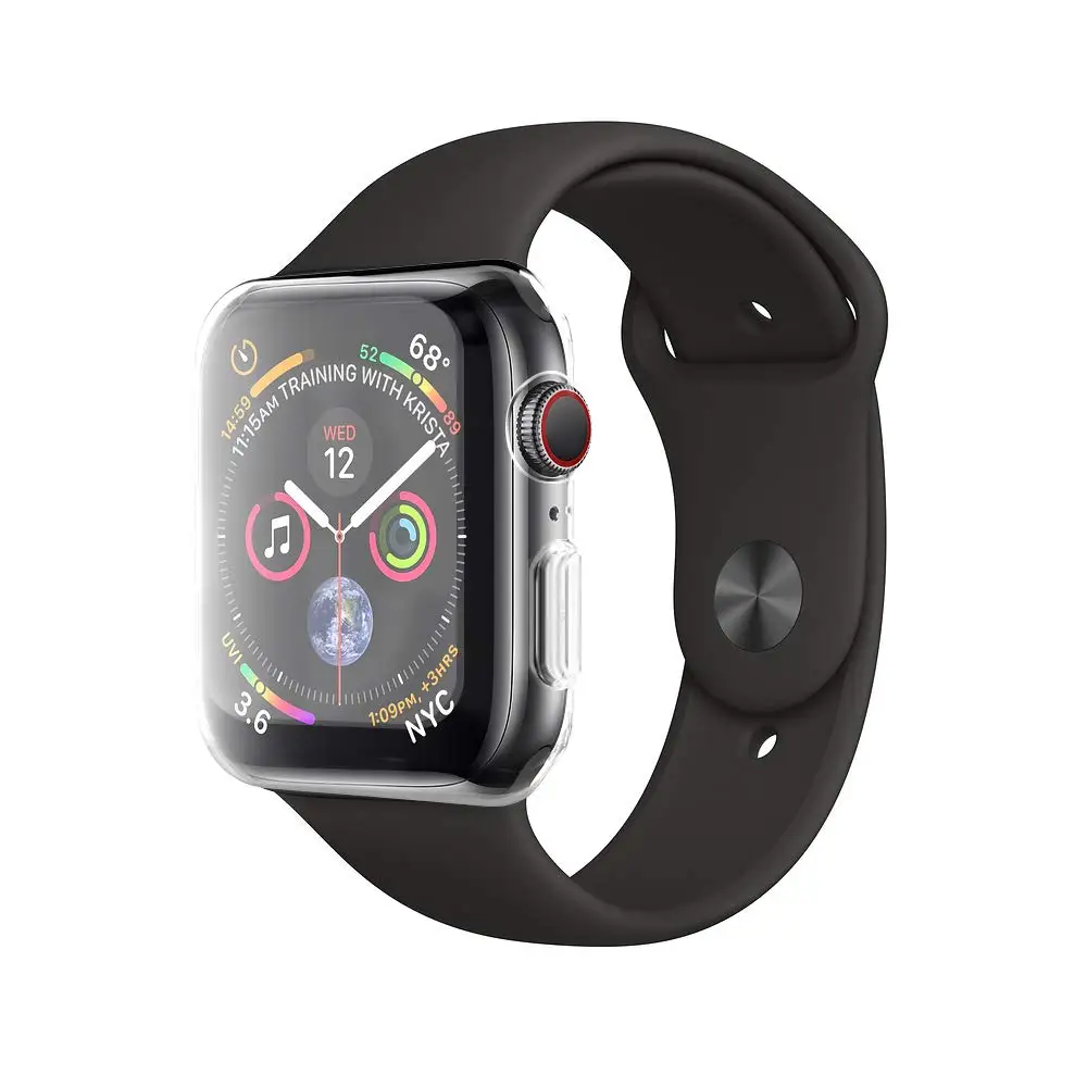 Ascromy для Apple Watch Series 4 чехол силиконовый мягкий тонкий защитный экран защитный полный чехол для iWatch 4 40 44 мм аксессуары