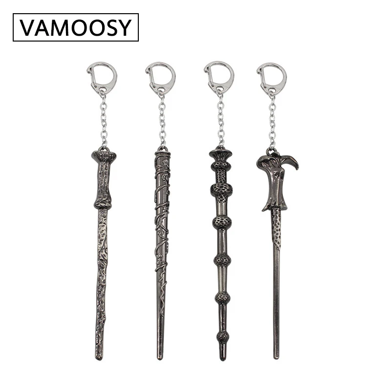 

VAMOOSY 2018 new Harri keychain Voldemort Hao Min Dumbledore Wand Keychain Movie Mini Alloy Props Model Pendant jewelry gifts
