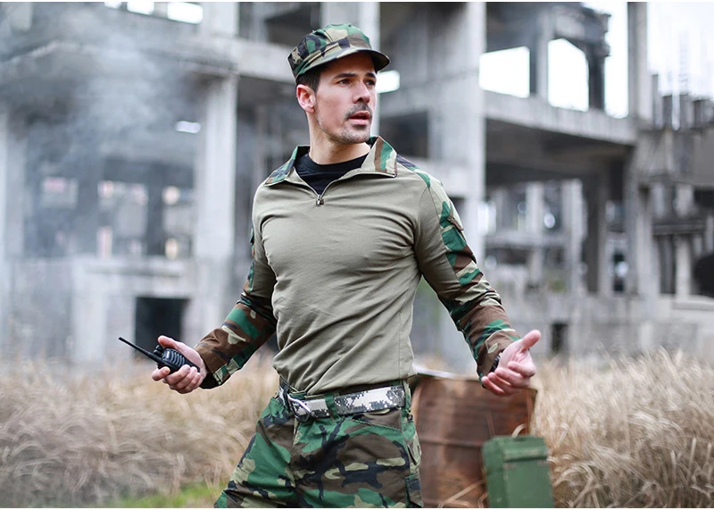 Men's Sweet Tactical Camouflage Military T Shirt-Style