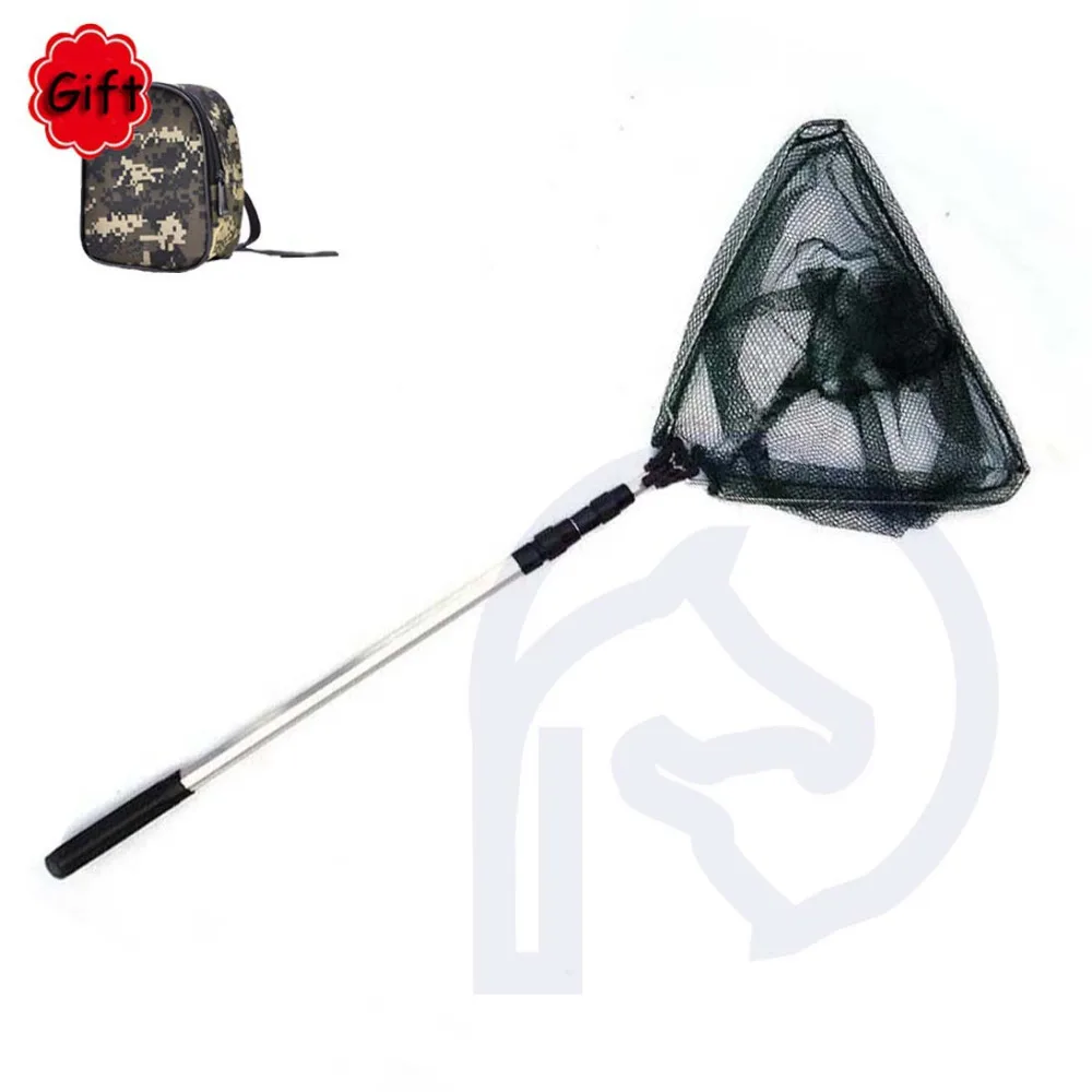 

Folding Fishing Net Landing Aluminum Alloy Pole Foldable Telescopic Positioning Portable Brail Fly Fishing Net Tackle