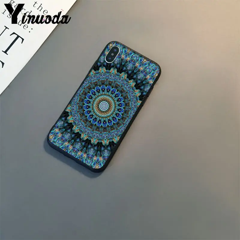 Blue totem mandala flower
