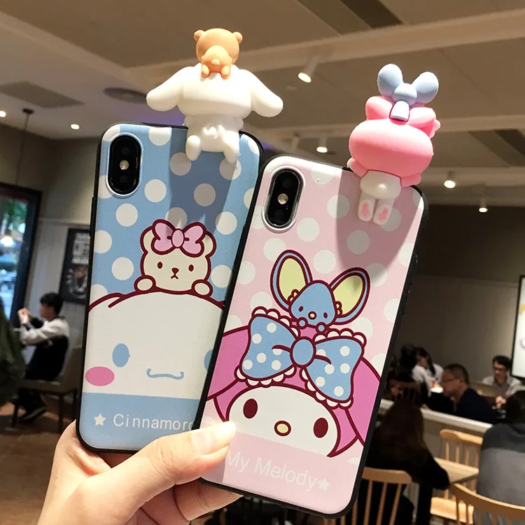 SAM Note10 pro милый 3D чехол для телефона my melody для samsung Galaxy S7Edge S8 S9plus S10E S10plus/note8/note9 милый Ангел задняя крышка