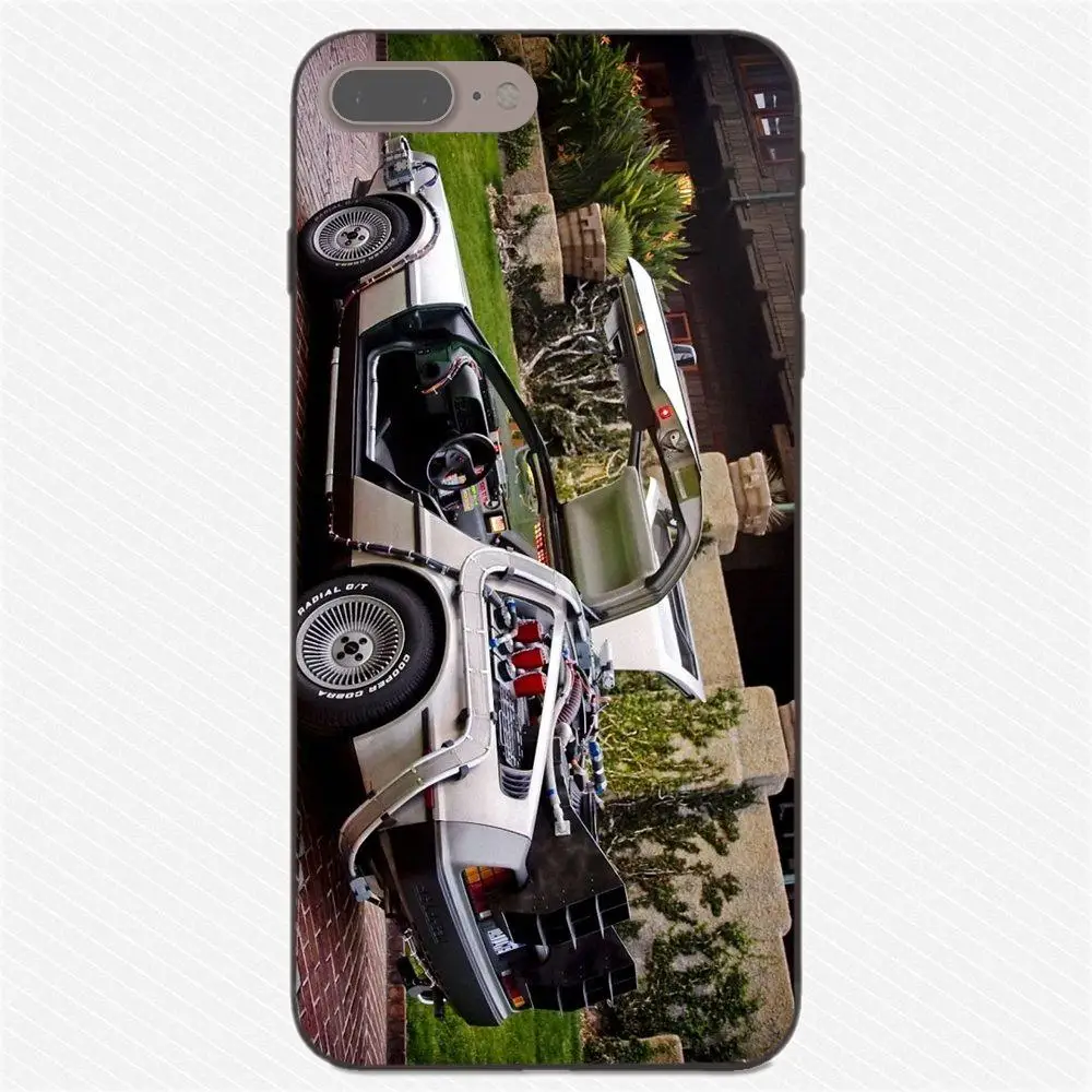 Мягкий Delorean автомобиль Назад в будущее ретро для Samsung Galaxy I9080 Note 4 8 9 S3 S4 S5 S6 S7 S8 S9 S10