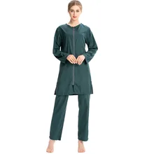 CHAMSGEND2019 Новые мусульманские консервативные Дамские купальники брюки с капюшоном из трех частей темперамент элегантная мода пляжная одежда купальник