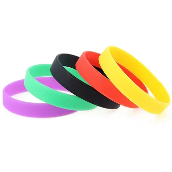

10pcs /lot Trendy Punk Style Multi-color Silicone Rubber bracelet Hypoallergenic Crossfit Flexible Bangle Jewelry For Woman