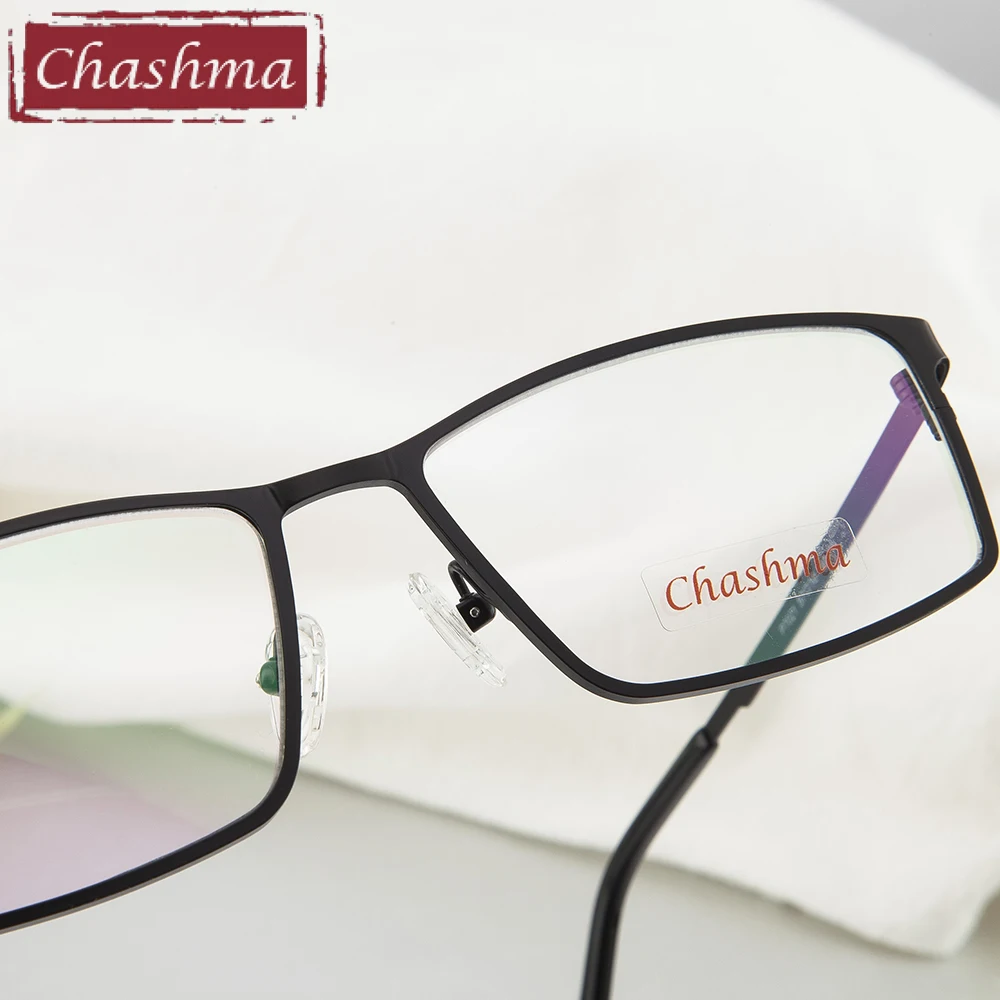 Мужская титановая оправа Chashma черная для очков из чистого титана высокое