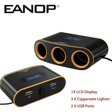 EANOP 12 V-24 V автомобильный разъем расширительный разъем QC2.0 USB адаптер быстрой зарядки 4.8A Max 120W обнаружения для телефона MP3