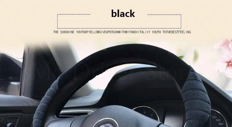 Cobertura de Volante de Pelúcia Capas de Rodas de Automóvel Transporte da Gota Inverno Cores Pele Carro Volante Case 35 - 36 37 38 39 40 cm 6 23 Capas p/ direção