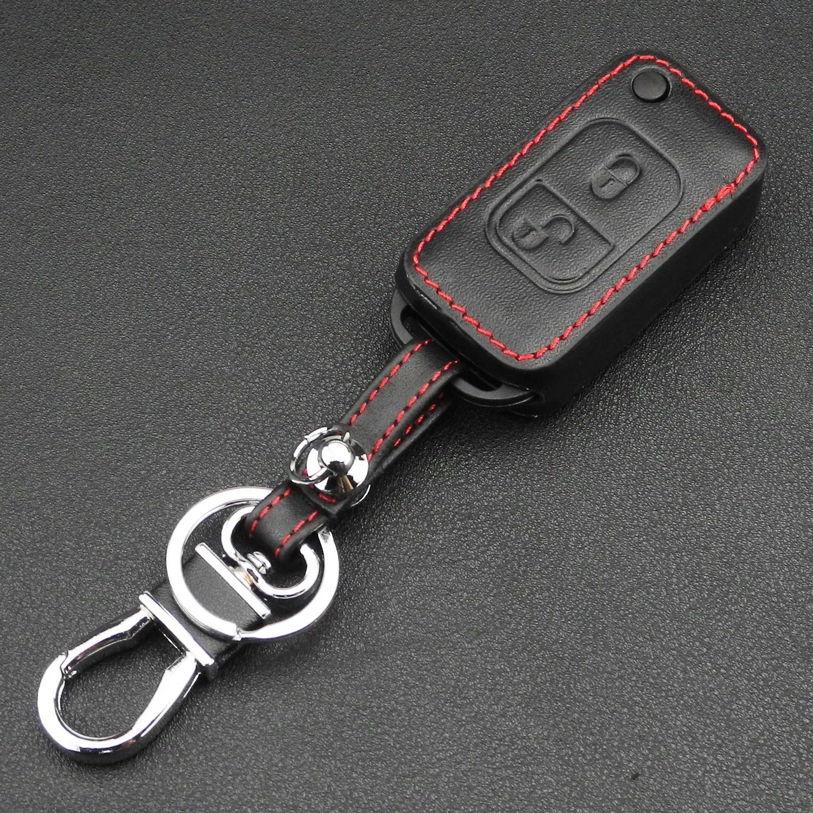 Jingyuqin кожаный чехол для дистанционного ключа для Mercedes Benz SLK E113 A C E S W168 W20 2 кнопки откидной складной чехол для ключа автомобиля